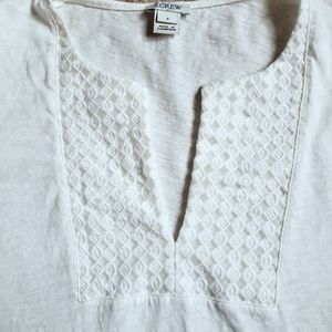 J.Crew Top - V Neck Embroidered Eyelet